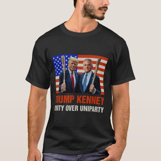 Trump Kennedy Eenheid Over Uniparty 2024 Funny Ele T-shirt (Voorkant)
