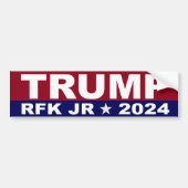 TRUMP KENNEDY RFK JR BUMPERSTICKER (Voorkant)