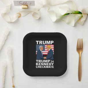 Trump Kennedy Schaakmat 2024 Stem Trump Kennedy  Papieren Bordje