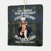 Trump Keramisch Ornament (Links)