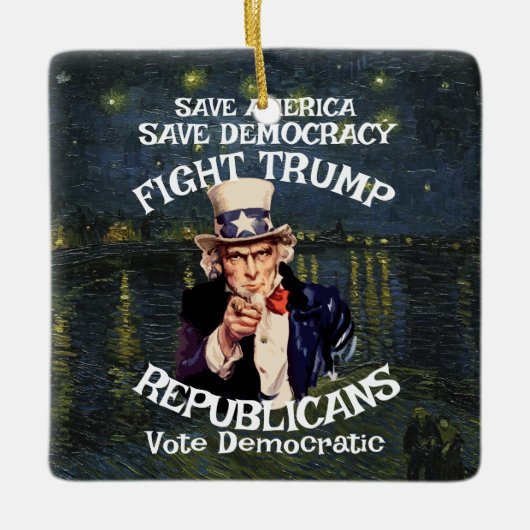 Trump Keramisch Ornament (Voorkant)