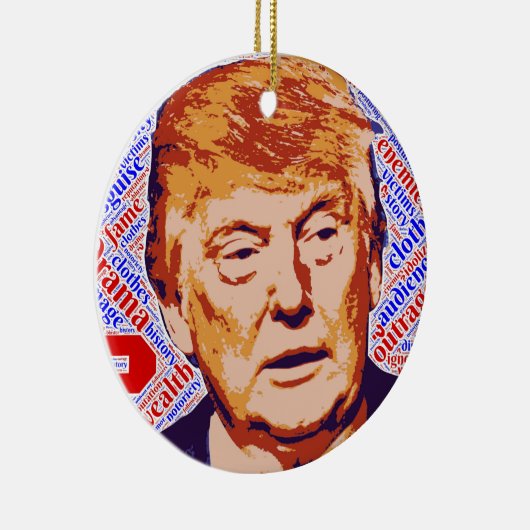 Trump Keramisch Ornament (Rechts)