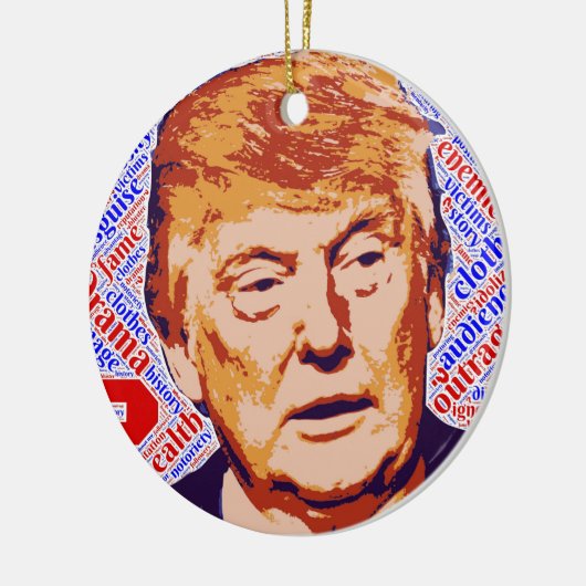 Trump Keramisch Ornament (Links)