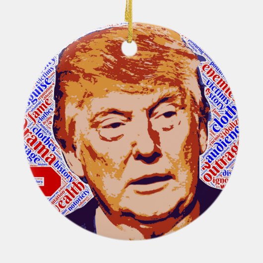 Trump Keramisch Ornament (Achterkant)