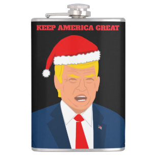 Trump Kerst drink Fles - Keep America Great Heupfles
