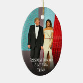 Trump Kerst Elegant Donald en Melania Keramisch Ornament (Rechts)