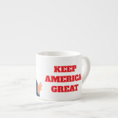 Trump Kerst espresso mok - Keep America Great (Voorkant rechts)
