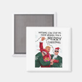 Trump Kerst Grappig Wens je een vrolijk kerstfeest Magneet (Voorkant / Achterkant)