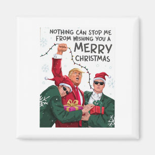 Trump Kerst Grappig Wens je een vrolijk kerstfeest Magneet