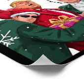 Trump Kerst Grappig Wens je een vrolijk kerstfeest Poster (Hoek)