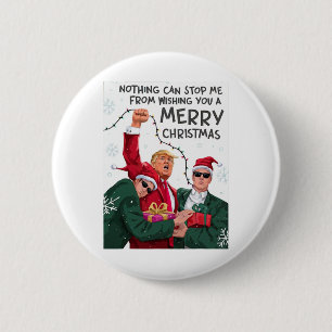 Trump Kerst Grappig Wens je een vrolijk kerstfeest Ronde Button 5,7 Cm