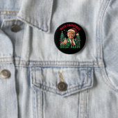 Trump Kerst Knop, Maak Kerstmis Groot Again Ronde Button 5,7 Cm (In situ)