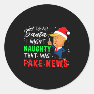 Trump Kerst Pyjama Shirt Beste Kerstman  Ronde Sticker