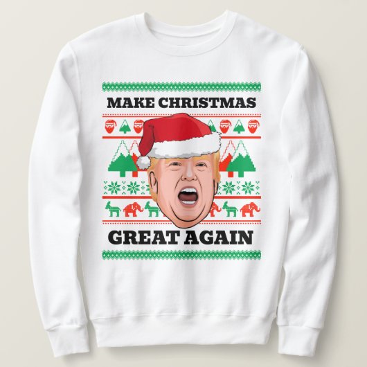 Trump kerst trui maken kerst weer geweldig (Design voorkant)