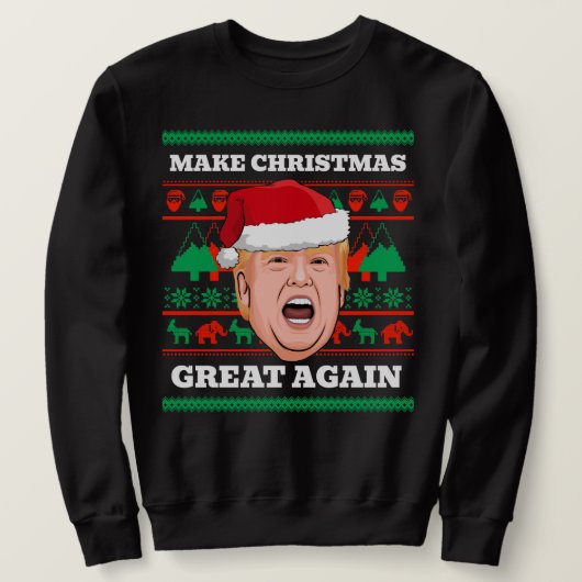 Trump kerst trui maken kerst weer geweldig (Design voorkant)
