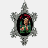 Trump kerst, Trump maakt kerst weer geweldig Tin Sneeuwvlok Ornament (Links)