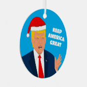 Trump Kerstboom ornament - Keep America Great (Voorkant Rechts)