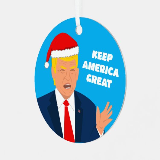 Trump Kerstboom ornament - Keep America Great (Voorkant links)