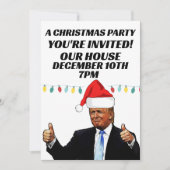 TRUMP KERSTFEEST AANGEPASTE UITNODIGINGEN (Voorkant)