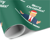 Trump kerstinpakpapier Keep America Great Cadeaupapier (Rol Hoek)