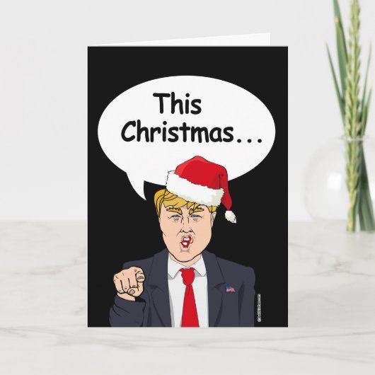 Trump-kerstKaart - Deze kerst zal Feestdagen Kaart (Voorkant)
