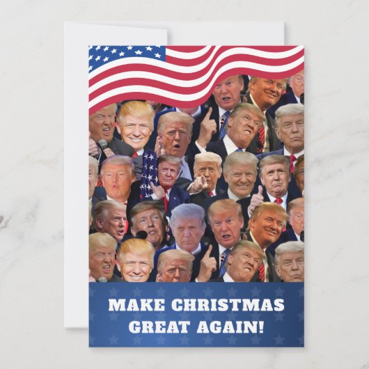 Trump-kerstkaart Feestdagenkaart (Voorkant)