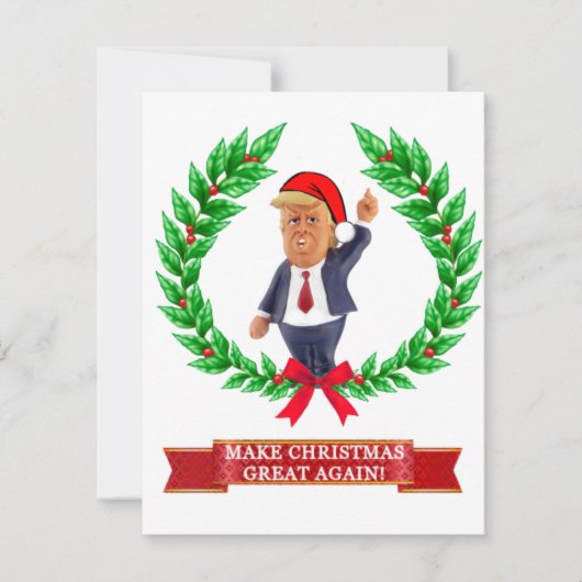 Trump-kerstkaart Feestdagenkaart (Voorkant)