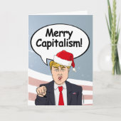 Trump-kerstKaart - Merry Capitalism - Feestdagen Kaart (Voorkant)