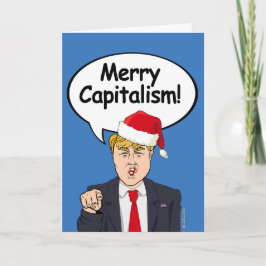 Trump-kerstKaart - Merry Capitalism - Feestdagen Kaart