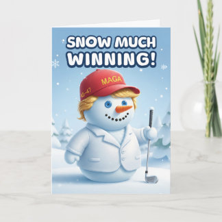 Trump Kerstkaart | Sneeuwman Trump Kaart