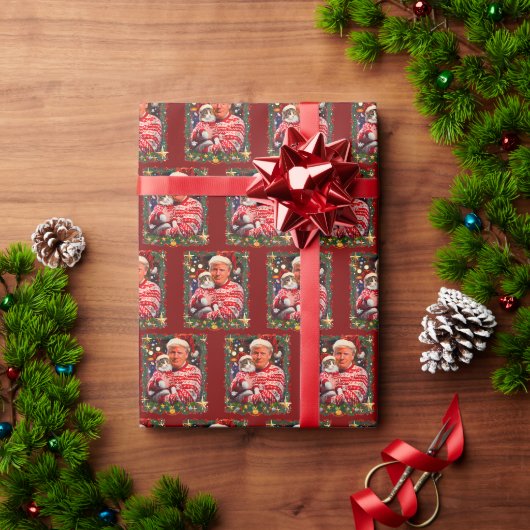 Trump Kerstkat Lelijke Kerst Inpakpapier (Feestdagen Geschenken)