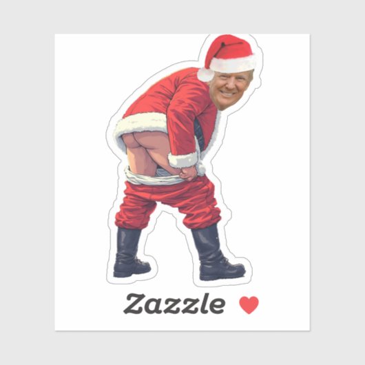 trump kerstman Donald Trump Beeld  Sticker (Vel)
