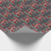 Trump Kerstman Hoed, Donald Trump Grappig Kerstcad Cadeaupapier (Hoek)