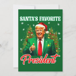 Trump Kerstman Hoed Kerstmis | Kerstman's Favoriet Feestdagenkaart