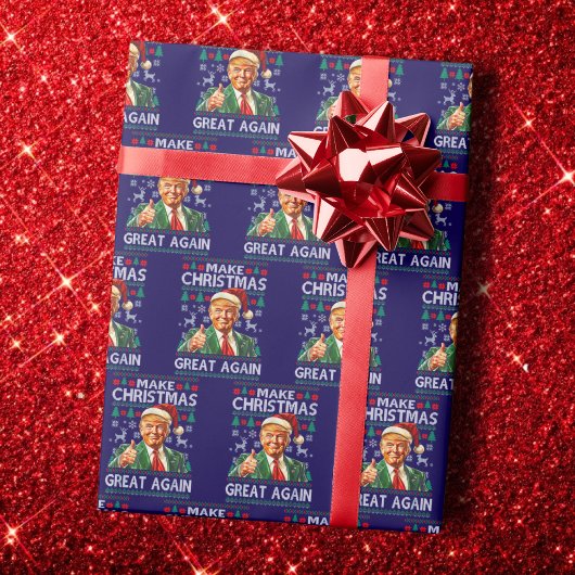 Trump Kerstman Hoed | Maak Kerstmis Groot Again Bl Cadeaupapier