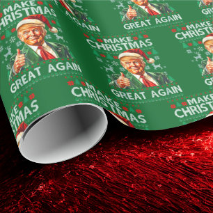 Trump Kerstman Hoed   Maak Kerstmis Weer Groot Gro Cadeaupapier