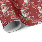 Trump Kerstman maakt kerst weer geweldig rood Cadeaupapier (Rol Hoek)