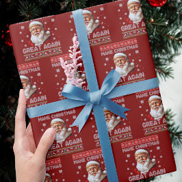 Trump Kerstman maakt kerst weer geweldig rood Cadeaupapier