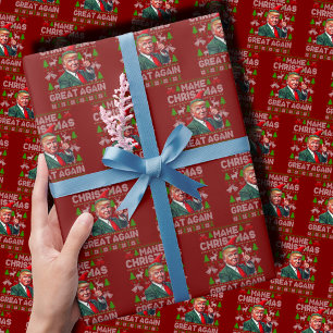 Trump Kerstman maakt kerstmis weer lelijk Cadeaupapier