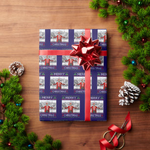 Trump Kerstman Vrolijk Kerstfeest Lelijk Kerstblau Cadeaupapier