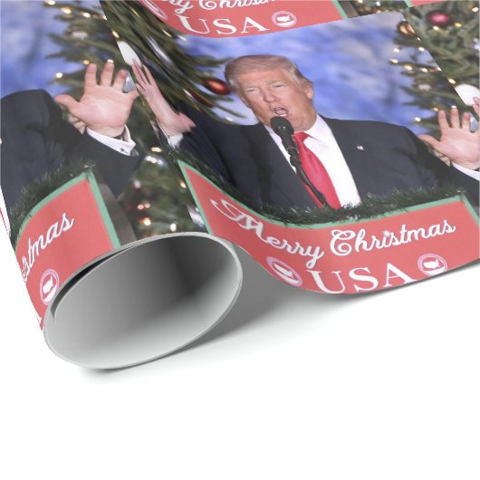 Trump Kerstmis Cadeaupapier (Rol Hoek)