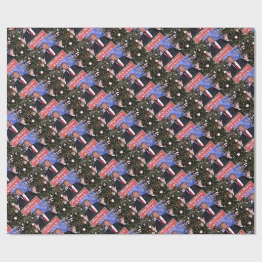 Trump Kerstmis Cadeaupapier (Vlak)