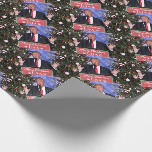 Trump Kerstmis Cadeaupapier (Hoek)