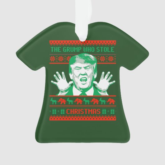 Trump Kerstmis - de garnaal die kerst stal - Ornament (voorkant)
