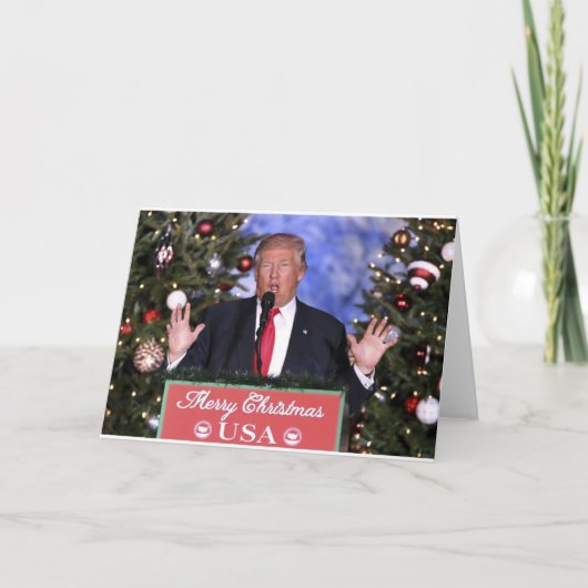 Trump Kerstmis Feestdagen Kaart (Voorkant)
