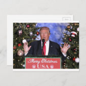 Trump Kerstmis Feestdagenkaart (Voorkant / Achterkant)