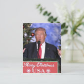 Trump Kerstmis Feestdagenkaart (Staand voorkant)
