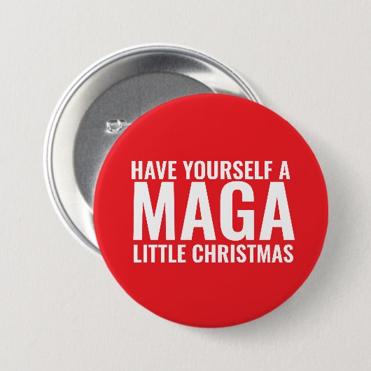 TRUMP KERSTMIS GROTE BUTTON (Voorkant /achterkant)