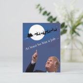 Trump Kerstmis: Hij heeft tenminste een baan! Feestdagenkaart (Staand voorkant)