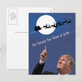 Trump Kerstmis: Hij heeft tenminste een baan! Feestdagenkaart (Voorkant / Achterkant)